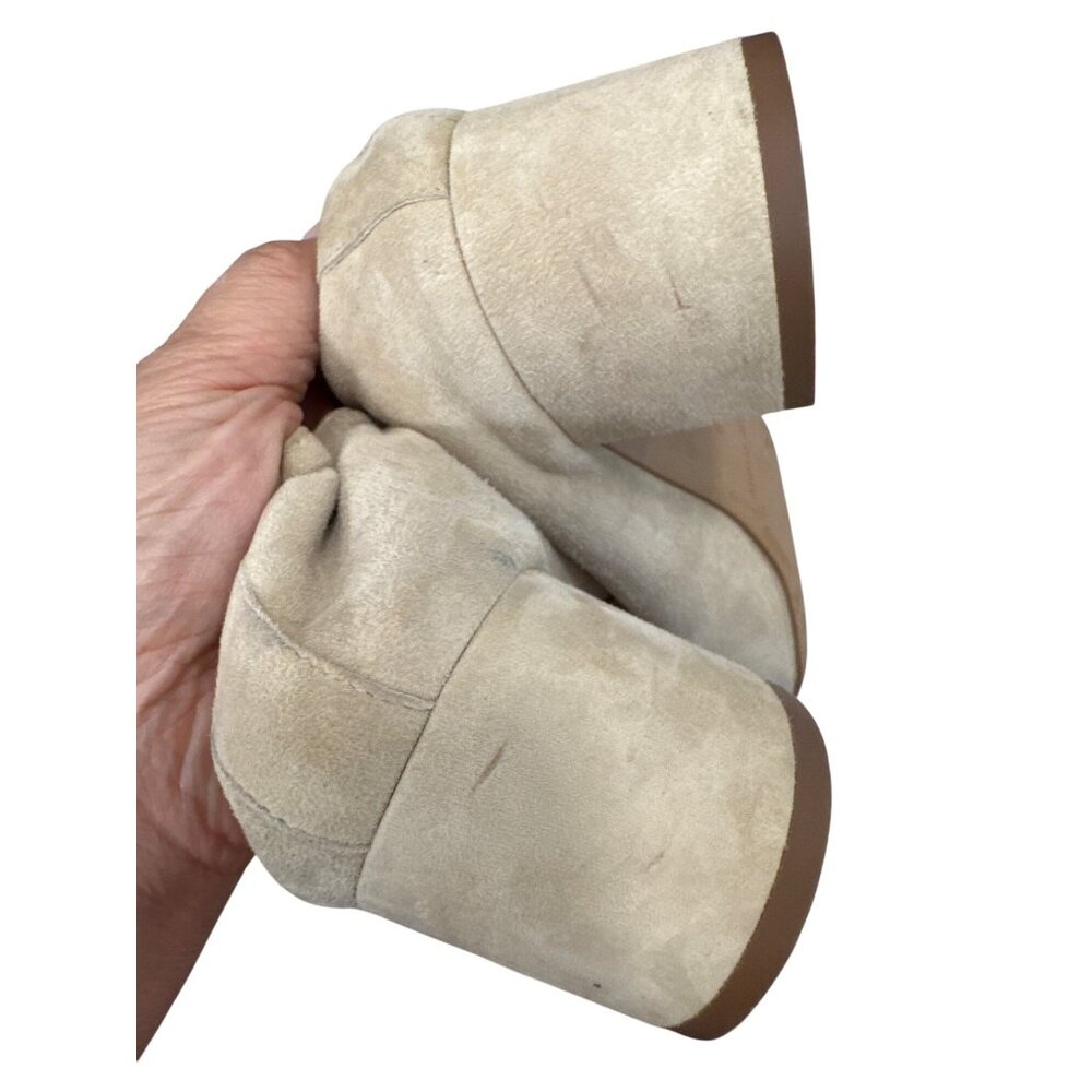 Everlane day heel suede light tan preppy money‎ 90s sz 8 - Picture 6 of 6